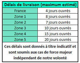 delais livraison 2020